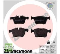 Kit pastiglie freno Zimmermann Posteriore per JAGUAR F-PACE E-PACE XF XE LAND R