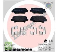 Kit pastiglie freno Zimmermann Posteriore per KIA PICANTO
