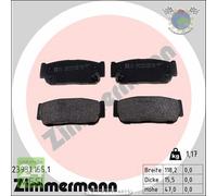 Kit pastiglie freno Zimmermann Posteriore per KIA SORENTO SSANGYONG RODIUS REXT
