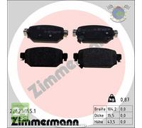 Kit pastiglie freno Zimmermann Posteriore per MAZDA 3