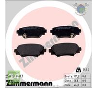 Kit pastiglie freno Zimmermann Posteriore per MAZDA 3 #xc