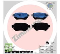 Kit pastiglie freno Zimmermann Posteriore per MAZDA 6