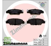 Kit pastiglie freno Zimmermann Posteriore per MAZDA CX-5