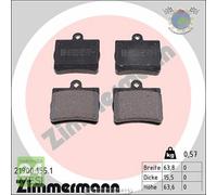 Kit pastiglie freno Zimmermann Posteriore per MERCEDES 220 200 C 250 2