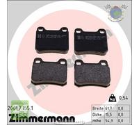 Kit pastiglie freno Zimmermann Posteriore per MERCEDES CLASSE E 300 280 250 220