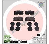 Kit pastiglie freno Zimmermann Posteriore per OPEL ARENA TOYOTA COROLLA AVENSIS