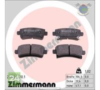 Kit pastiglie freno Zimmermann Posteriore per OPEL INSIGNIA A SAAB 9-5
