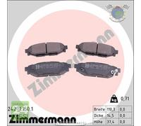 Kit pastiglie freno Zimmermann Posteriore per SUBARU LEGACY IV FORESTER OUTBACK