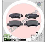 Kit pastiglie freno Zimmermann Posteriore per TOYOTA AVENSIS