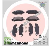 Kit pastiglie freno Zimmermann Posteriore per TOYOTA COROLLA
