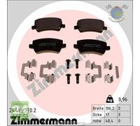 Kit pastiglie freno Zimmermann Posteriore per VOLVO XC70 XC60 V70 V60 S80 S60