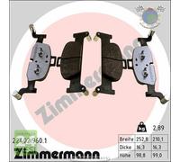 Kit pastiglie freno Zimmermann rd:z Anteriore per AUDI Q5 A7 A6 A5 A4