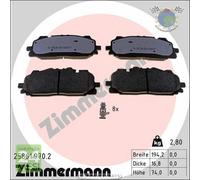 Kit pastiglie freno Zimmermann rd:z Anteriore per AUDI Q8 Q7 Q5 A8 A7 A6 A5 A4 V
