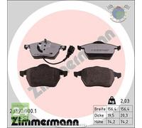 Kit pastiglie freno Zimmermann RD:Z Anteriore per AUDI TT A3 SEAT TOLEDO II IBIZ