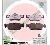 Kit pastiglie freno Zimmermann rd:z Anteriore per BMW Z4 E85 3.0 2.5 2.2 2.0 Z3