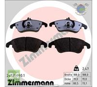 Kit pastiglie freno Zimmermann rd:z Anteriore per MERCEDES CLASSE E 500 400 350