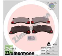 Kit pastiglie freno Zimmermann rd:z Anteriore per PORSCHE PANAMERA MACAN