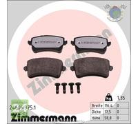Kit pastiglie freno Zimmermann rd:z Posteriore per AUDI Q5 A5 A4