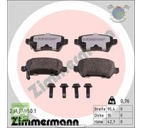 Kit pastiglie freno Zimmermann rd:z Posteriore per KIA VENGA CEE'D PRO OPEL ZAFI