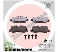 Kit pastiglie freno Zimmermann rd:z Posteriore per LAND ROVER RANGE III I DISCOV