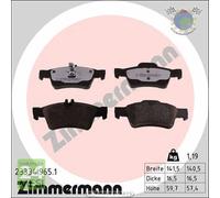 Kit pastiglie freno Zimmermann rd:z Posteriore per MERCEDES CLASSE S 600 500 450
