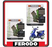 KIT PASTIGLIE PASTICCHE FRENO FRENI ANTERIORI E POSTERIORI FRENO FERODO COMPATIBILI PER PIAGGIO NRG 50 2T MC2 EXTREME E1 MODELLO FRENO A DISCO POSTERIORE DAL 1999 AL 2001 FDB2057 - FDB680