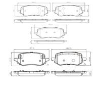 Kit Pastiglie Pattini Pasticche Anteriori e Posteriori compatibile per FORD TOUR