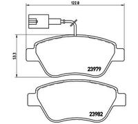 KIT PASTIGLIE PATTINI PASTICCHE FRENO BREMBO P 23 108