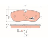 KIT PASTIGLIE PATTINI PASTICCHE FRENO TRW GDB1631