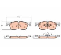 KIT PASTIGLIE PATTINI PASTICCHE FRENO TRW GDB2100