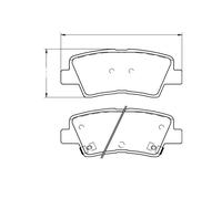 Kit Pastiglie Pattini Pasticche Posteriori compatibile per HYUNDAI i10 (AC3,AI3)