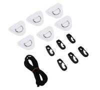 Kit Patch Ad in Acciaio Inossidabile con Ganci a Cavo Elastici, Patch di Anelli in Barca D Tensione del Cavo Regolabile Gonfiabile per la Canoa di Kayak Gommosa della Zattera di Surf (White)