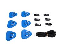 Kit Patch Ad in Acciaio Inossidabile con Ganci a Cavo Elastici, Patch di Anelli in Barca D Tensione del Cavo Regolabile Gonfiabile per la Canoa di Kayak Gommosa della Zattera di Surf (Blue)