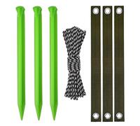 Kit patch di alberi con corde riflettenti - stake di supporto delle piante set per giovani alberi | da giardino per il fissaggio in, suolo e terreno sabbioso | Stabilizzazione per albe