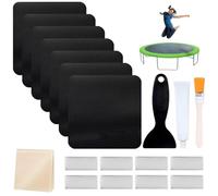 Kit Patch di Riparazione del Trampolino, Patch di Grado Professionale da 19 Pezzi per Fori e Lacrime, Accessori per Tappetino da Trampolino sostitutivo 4x4in