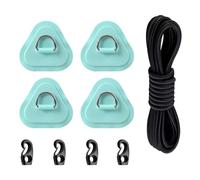 Kit Patch Per Paddle Board - Tavola Da Paddle Da 4 Pezzi | Kit Toppa Con Anello A D In Acciaio Inossidabile Senza Ingombri Per Kayak, Canoa, Tavola Da Surf, Gommone, Viaggi All'aperto, Sport Acquatici