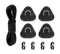 Kit patch per tavola da paddle 4 pezzi impermeabile triangolo in acciaio inossidabile | Set di toppe per riparazione canoa con anello a D, per sport acquatici e gommoni, avventura all'aperto, viaggi, vacanze