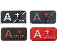 Kit patch tipo A Pos, tattico tipo A positivo 3D PVC gomma fissaggio patches, 4 pezzi