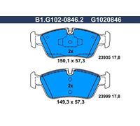 Set di pastiglie freno ATE 13.0460-7215.2, fronte