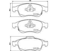 KIT PATTINI FRENO ANTERIORI FIAT 500x 500 X PER JEEP RENAGADE 1.3 1.6 MULTIJET 1