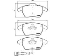 Set di pastiglie freno BREMBO P 85 075, fronte