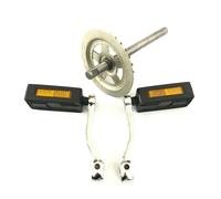 KIT PEDIVELLE PEDALI CORONA IN PLASTICA NERI PER PIAGGIO CIAO C7 PX P PXV PV