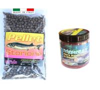 Kit Pellet 4mm + Pasta Modellabile al Salmone Storione Pesca Pastura