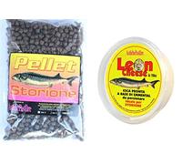 Kit Pellet 6mm + Formaggino Leon Storione Pesca Pastura Antiche Pasture