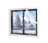 Kit Pellicola Isolante per Finestre, Pellicola Termica Trasparente | Pellicola Trasparente Riutilizzabile per Isolare le Finestre dal Freddo, Con Strisce Adesive 50-220cm(Bianco,190x1000cm)