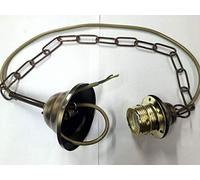 KIT PENDEL COLORE BRONZO, ROSONE, CATENA E PORTALAMPADE E27 ANTICHIZZATO PER LAMPADARI