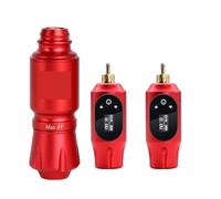 Kit Penna For Tatuaggio Wireless Mini Macchina Rotativa For RCA Jack LED Batteria For Portatile Alimentatore Da 2000 MHa For Body Art Azionamento Di Precisione(2battery red Kit)