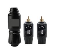 Kit Penna For Tatuaggio Wireless Mini Macchina Rotativa For RCA Jack LED Batteria For Portatile Alimentatore Da 2000 MHa For Body Art Azionamento Di Precisione(2battery Black Kit)