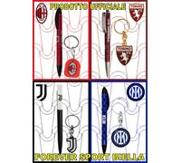 KIT PENNA + PORTACHIAVI ORIGINALE MILAN - TORINO - JUVENTUS - INTER