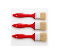 Kit Pennellessa 30mm 40mm 50mm Tripla Setola Bionda Manico Plastica